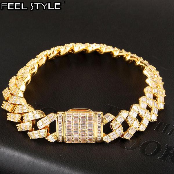 hip hop 15mm 3 row baguette prong cuban chains bling iced out cz setting + cubic zirconia box buckle bracelet for men jewelry, Black
hip hop 15mm 3 row baguette prong cuban chains bling iced out cz setting + cubic zirconia box buckle bracelet for men jewelry, Black