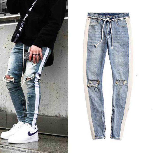 men's jeans fashionable explosion style hole cutout bar slim feet long sr32 4dzq, Blue
men's jeans fashionable explosion style hole cutout bar slim feet long sr32 4dzq, Blue