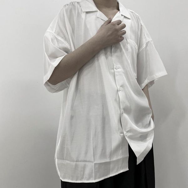 women's blouses & shirts summer lapel color single breasted simple loose fashion short-sleeved shirt youth trend goes with everything, White
women's blouses & shirts summer lapel color single breasted simple loose fashion short-sleeved shirt youth trend goes with everything, White