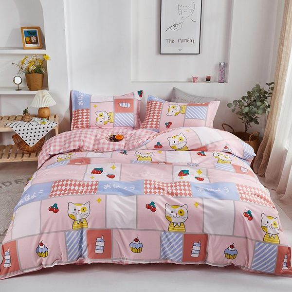 bedding sets bed sheet pillowcase comforter cover duvet set 4 pieces pink japanese style cat and cherry pattern bedclothes oceania
bedding sets bed sheet pillowcase comforter cover duvet set 4 pieces pink japanese style cat and cherry pattern bedclothes oceania