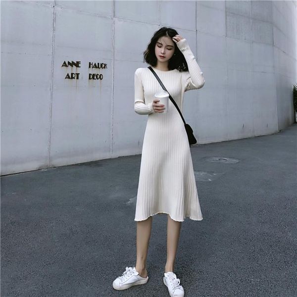 casual dresses long sleeve dress style o-neck knee-length solid straight autumn women's clothing female fashion brand, Black;gray
casual dresses long sleeve dress style o-neck knee-length solid straight autumn women's clothing female fashion brand, Black;gray