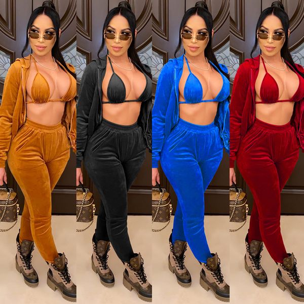 velvet 3 piece set sports bra cropped hoodie jacket and sweatpants sweat suits women winter outfits d42-ea69, White
velvet 3 piece set sports bra cropped hoodie jacket and sweatpants sweat suits women winter outfits d42-ea69, White