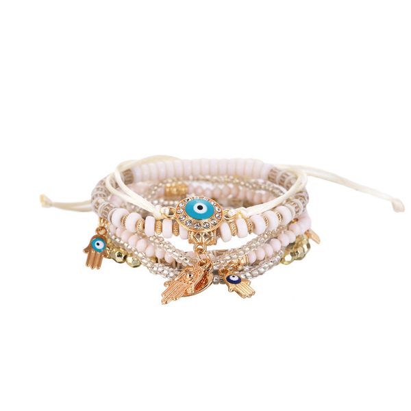 bohemian multi layer bergamot eye accessories colorful beaded bracelet temperament bracelet, Black
bohemian multi layer bergamot eye accessories colorful beaded bracelet temperament bracelet, Black