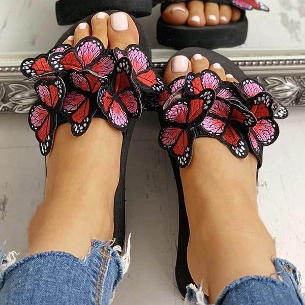 slippers women's fashion party butterfly decorate anti-slip wedges slides indoor outdoor platform flip-flops plus 40, Black
slippers women's fashion party butterfly decorate anti-slip wedges slides indoor outdoor platform flip-flops plus 40, Black