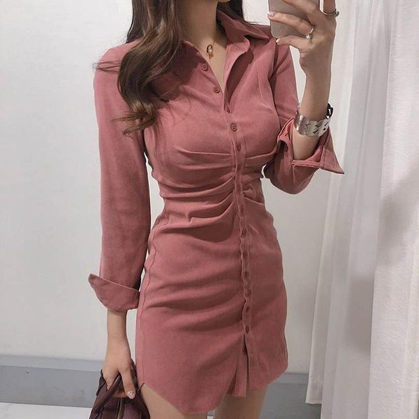 casual dresses 2021 spring autumn korea fashion women vintage slim single-breasted long sleeve bodycon dress mini vestidos h35, Black;gray
casual dresses 2021 spring autumn korea fashion women vintage slim single-breasted long sleeve bodycon dress mini vestidos h35, Black;gray