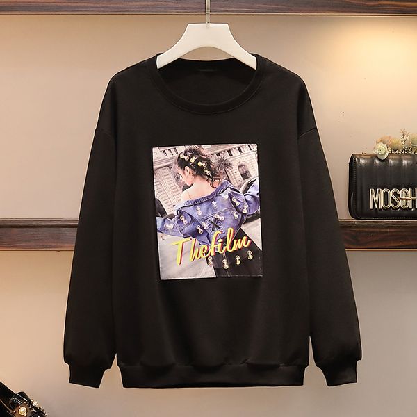 More Size Xl-5xl Women's Pants Fashion Girl Sweatershirt Top and Jean Two Pieces Set of Street Clothes M3on, Black;gray
More Size Xl-5xl Women's Pants Fashion Girl Sweatershirt Top and Jean Two Pieces Set of Street Clothes M3on, Black;gray