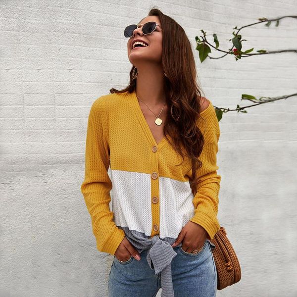 women's sweaters women knitted autumn striped sweatshirt casual patchwork v-neck long sleeve pullover color block button jumper, White;black
women's sweaters women knitted autumn striped sweatshirt casual patchwork v-neck long sleeve pullover color block button jumper, White;black