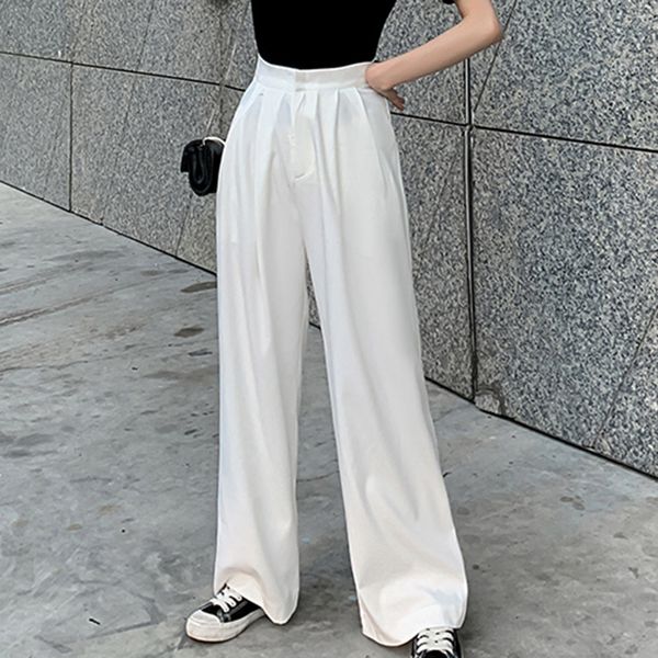 minimalist casual wide leg pants for female high waist black large size loose straight trousers female fashion new, Black;white
minimalist casual wide leg pants for female high waist black large size loose straight trousers female fashion new, Black;white