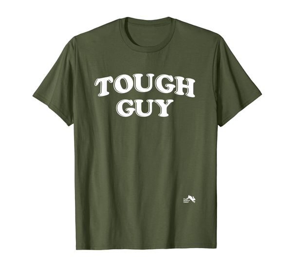 tough guy t shirt, White;black