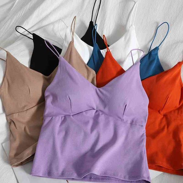 women's tanks & camis summer short fashion with chest pad short student vest korean slim pure color sling halter for womens t, White
women's tanks & camis summer short fashion with chest pad short student vest korean slim pure color sling halter for womens t, White