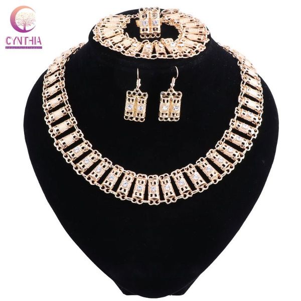 earrings & necklace jewelry sets wedding crystal fashion bridal african gold color bracelet ring women party, Silver
earrings & necklace jewelry sets wedding crystal fashion bridal african gold color bracelet ring women party, Silver