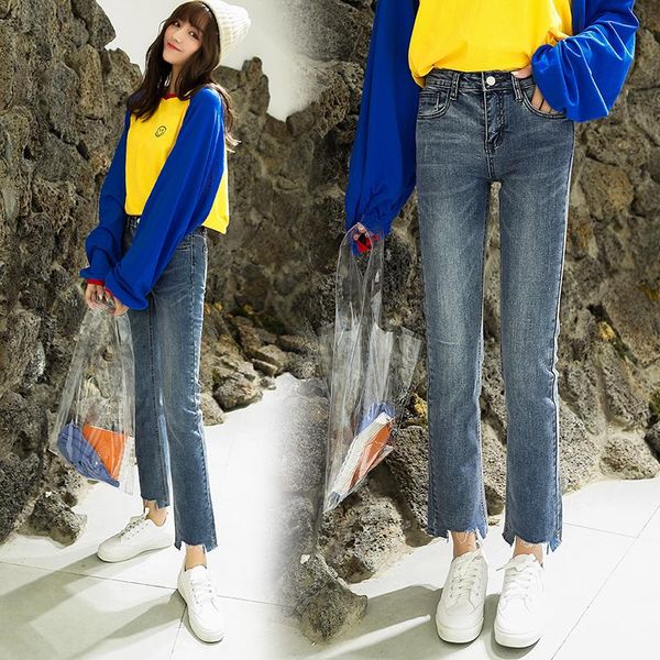 women's jeans 26-30 autumn korean style high waist flared denim pants lady casual flare womens (c8188), Blue
women's jeans 26-30 autumn korean style high waist flared denim pants lady casual flare womens (c8188), Blue