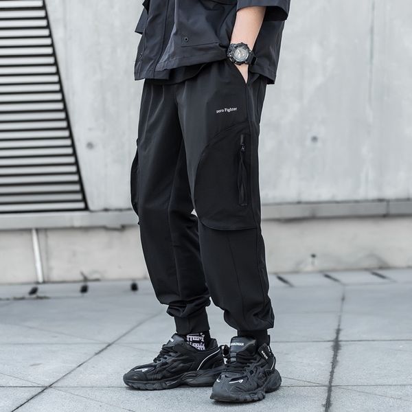 tooling men's fashion brand side zipper large pocket binding casual sports high street hip hop loose pants, Black
tooling men's fashion brand side zipper large pocket binding casual sports high street hip hop loose pants, Black
