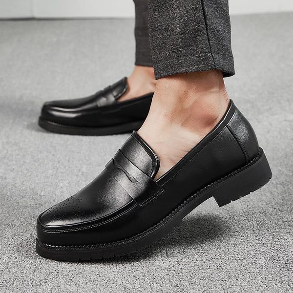 dress shoes c8mens casual fashion solid black men outdoor slip on penny loafers male brogue british style
dress shoes c8mens casual fashion solid black men outdoor slip on penny loafers male brogue british style
