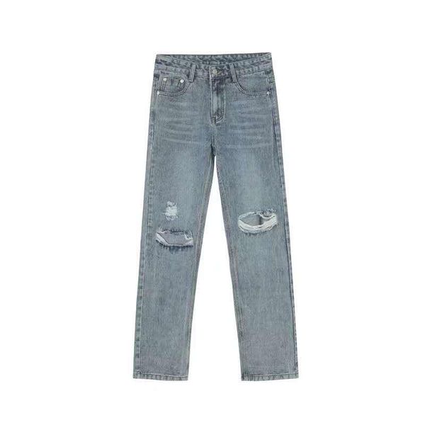 men's jeans knee broken hole hip hop casual straight denim pant for male japan korea style streetwear trousers men, Blue
men's jeans knee broken hole hip hop casual straight denim pant for male japan korea style streetwear trousers men, Blue