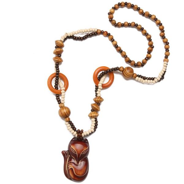 pendant necklaces boho jewelry ethnic style long hand made bead wood elephant necklace for women price decent, Silver
pendant necklaces boho jewelry ethnic style long hand made bead wood elephant necklace for women price decent, Silver