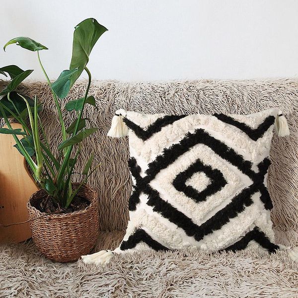 pillow case black white rhombus pattern tufted tassel pillowcase home living room decor office sofa decorative car cushion cover
pillow case black white rhombus pattern tufted tassel pillowcase home living room decor office sofa decorative car cushion cover