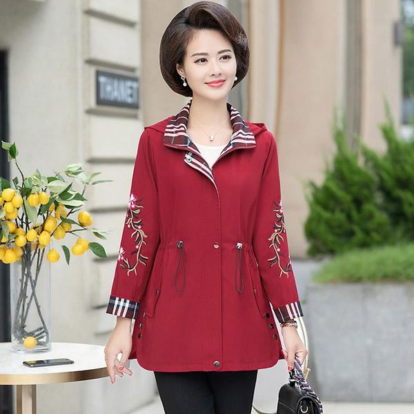 women's trench coats abrigos mujer temperament middle-aged fashion spring autumn casual loose embroidered outwear thick windbreaker z33, Tan;black
women's trench coats abrigos mujer temperament middle-aged fashion spring autumn casual loose embroidered outwear thick windbreaker z33, Tan;black