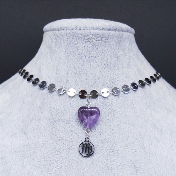 pendant necklaces virgo natural crystal stainless steel necklace silver color constellation statement jewelry collier femme n2035s04
pendant necklaces virgo natural crystal stainless steel necklace silver color constellation statement jewelry collier femme n2035s04