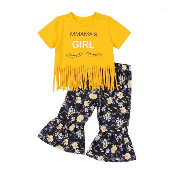 clothing sets girls clothes set letter print short sleeve o-neck t-shirt with tassels + floral flared trousers 2-6years, White
clothing sets girls clothes set letter print short sleeve o-neck t-shirt with tassels + floral flared trousers 2-6years, White
