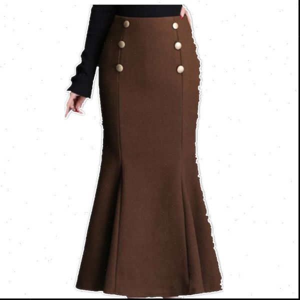plus size 4xlautumn winter fashion womens skirts double breasted woolen trumpet midi high waist package hip mermaid, Black
plus size 4xlautumn winter fashion womens skirts double breasted woolen trumpet midi high waist package hip mermaid, Black