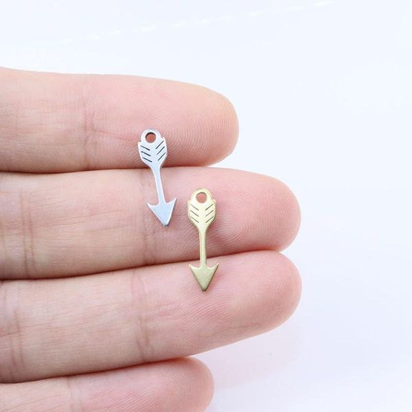 charms 10pcs 15*5mm wholesell stainless steel mini arrow pendant diy necklace earrings bracelets unfading colorless 2 colors, Bronze;silver
charms 10pcs 15*5mm wholesell stainless steel mini arrow pendant diy necklace earrings bracelets unfading colorless 2 colors, Bronze;silver