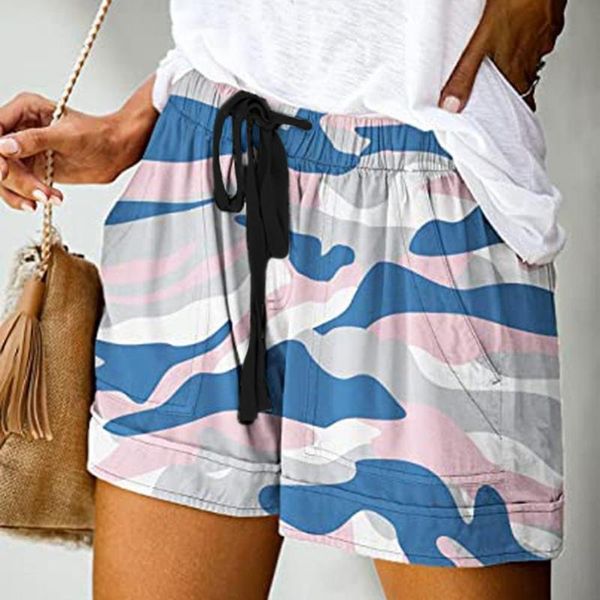 women's shorts women fitness summer female high waist wide leg multi pockets comfy flower print elastic loose short pants, White;black
women's shorts women fitness summer female high waist wide leg multi pockets comfy flower print elastic loose short pants, White;black