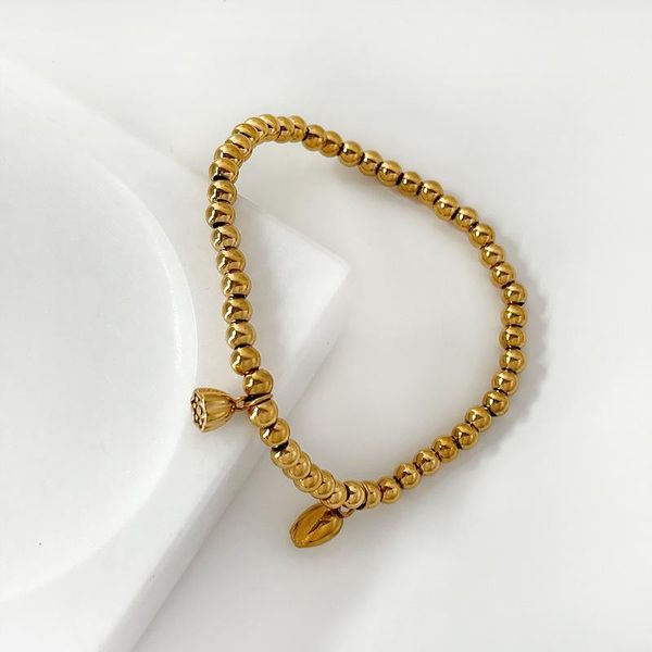 charm bracelets minar luxury gold color stainless steel beads chain bracelet for women vintage lotus seeds beaded chains jewelry, Golden;silver
charm bracelets minar luxury gold color stainless steel beads chain bracelet for women vintage lotus seeds beaded chains jewelry, Golden;silver