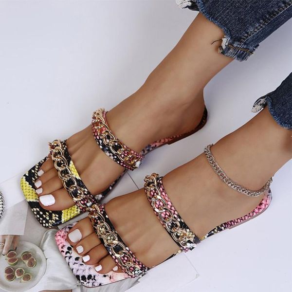 slippers 2021 women square toe metal woman chain open female peep ladies graffiti summer beach plus size, Black
slippers 2021 women square toe metal woman chain open female peep ladies graffiti summer beach plus size, Black