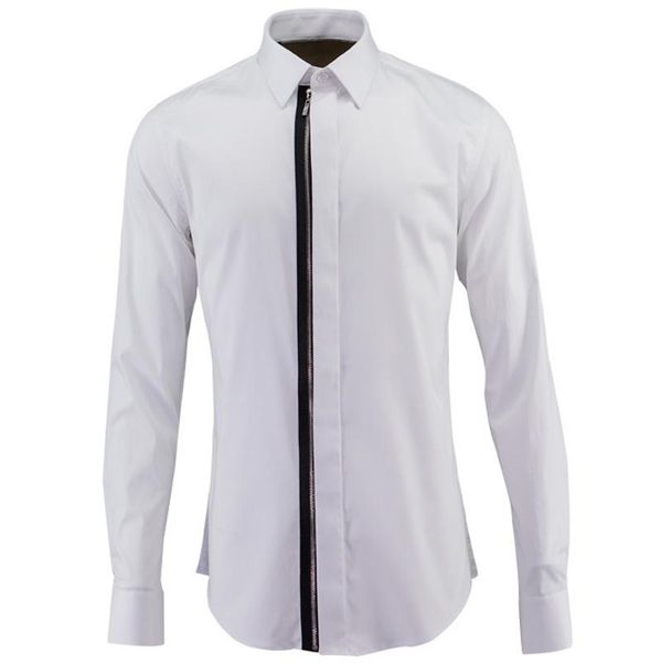 men's casual shirts shirt men luxury zipper placket long sleeve mens dress solid color business plus size 4xl man, White;black
men's casual shirts shirt men luxury zipper placket long sleeve mens dress solid color business plus size 4xl man, White;black