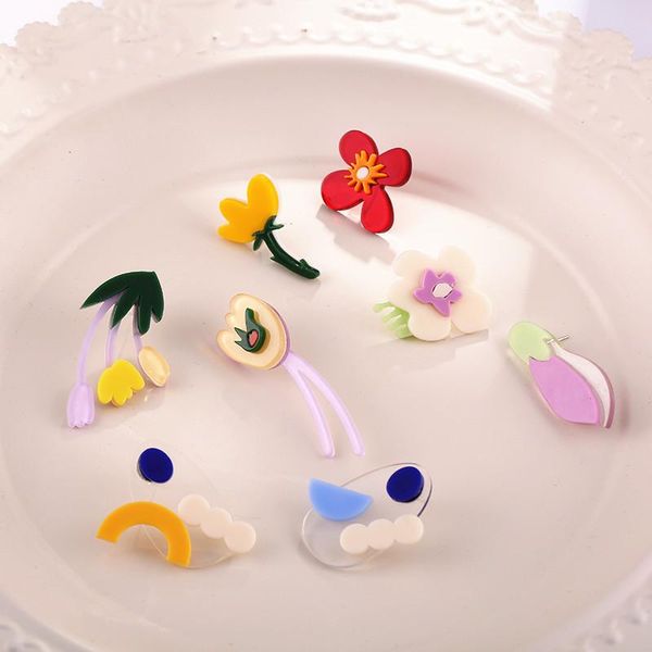 stud cute romantic simulation flower earrings fashion asymmetric acrylic stitching color for women jewelry accessories, Golden;silver
stud cute romantic simulation flower earrings fashion asymmetric acrylic stitching color for women jewelry accessories, Golden;silver