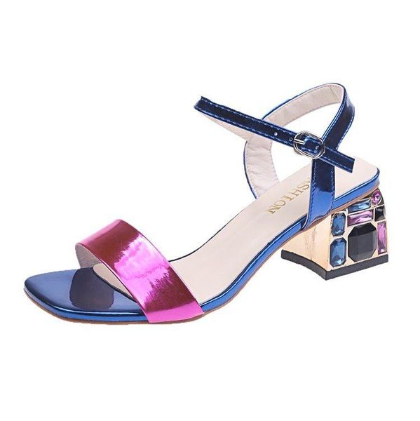 sandals elegant ladies colorful rhinestone summer 2021 med square crystal heels party wedding shoes woman sandalias mujer 35-40, Black
sandals elegant ladies colorful rhinestone summer 2021 med square crystal heels party wedding shoes woman sandalias mujer 35-40, Black