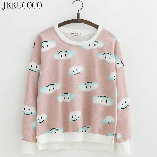 jkkucoco lovely cartoon clouds print casual sweatshirts women hoodies sweatshirt long sleeve o-neck thin loose casual pullovers 201007, Black
jkkucoco lovely cartoon clouds print casual sweatshirts women hoodies sweatshirt long sleeve o-neck thin loose casual pullovers 201007, Black