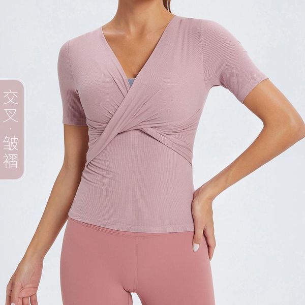 yoga outfit 2021 sports women short sleeve summer autumn chest cross elastic gym t-shirt female v-neck running fitness blouse
yoga outfit 2021 sports women short sleeve summer autumn chest cross elastic gym t-shirt female v-neck running fitness blouse