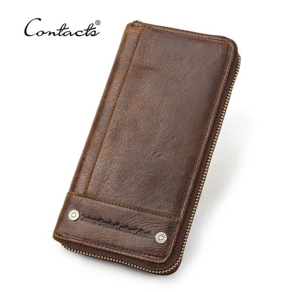 contact's casual men wallet long design card holder male purse large capacity genuine leather wallets phone bag rfid carteras, Red;black
contact's casual men wallet long design card holder male purse large capacity genuine leather wallets phone bag rfid carteras, Red;black