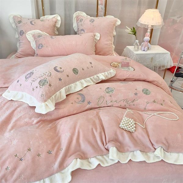 bedding sets winter warm plush velvet fleece princess set starry sky embroidery shaggy duvet cover quilt bed linen pillowcases
bedding sets winter warm plush velvet fleece princess set starry sky embroidery shaggy duvet cover quilt bed linen pillowcases