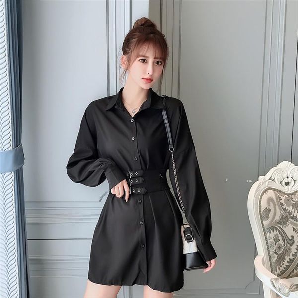 casual dresses long-sleeved solid female dress korean style high waist single-breasted 2021 spring and autumn retro french loose, Black;gray
casual dresses long-sleeved solid female dress korean style high waist single-breasted 2021 spring and autumn retro french loose, Black;gray