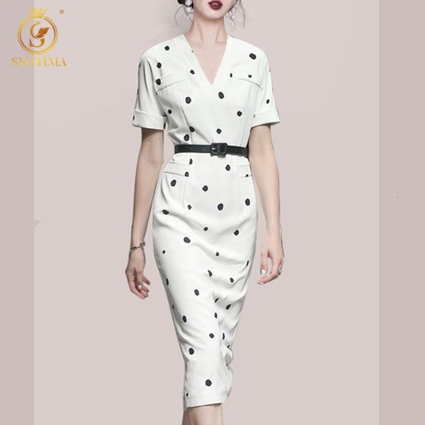 casual dresses 2021 fashion women summer elegant slim waist dot print mid-length short sleeve office lady with belt lcpx, Black;gray
casual dresses 2021 fashion women summer elegant slim waist dot print mid-length short sleeve office lady with belt lcpx, Black;gray