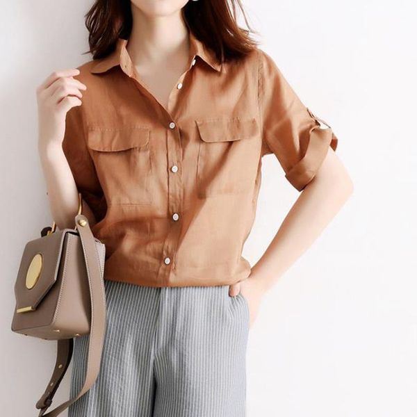 women's blouses & shirts linen solid turn down collar for women fashion all-match elegant button up shirt casual loose woman 2021 summ, White
women's blouses & shirts linen solid turn down collar for women fashion all-match elegant button up shirt casual loose woman 2021 summ, White