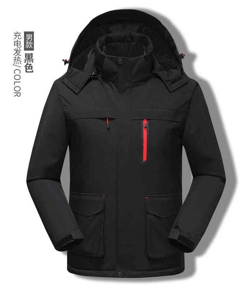 outdoor stormsuit cold ristant men's winter usb intelligent heating warm hooded thickened cotton padded et, Black
outdoor stormsuit cold ristant men's winter usb intelligent heating warm hooded thickened cotton padded et, Black