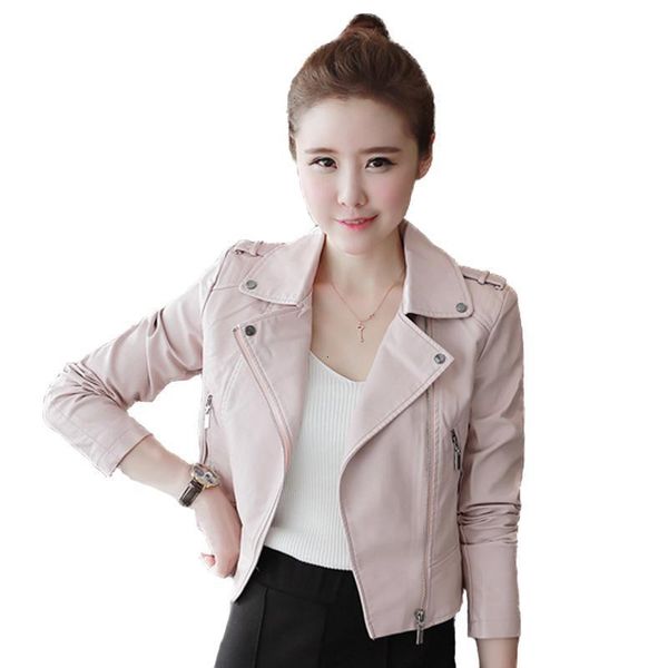 2021 new women autumn winter jackets short design slim soft pu pink coats cute faux leather motorcycle outwear dqon, Black
2021 new women autumn winter jackets short design slim soft pu pink coats cute faux leather motorcycle outwear dqon, Black