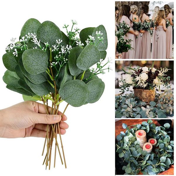 decorative flowers & wreaths 5pcs artificial eucalyptus leaves branch green eucalipto leaf fake plant flower for wedding bride bouquet diy p
decorative flowers & wreaths 5pcs artificial eucalyptus leaves branch green eucalipto leaf fake plant flower for wedding bride bouquet diy p