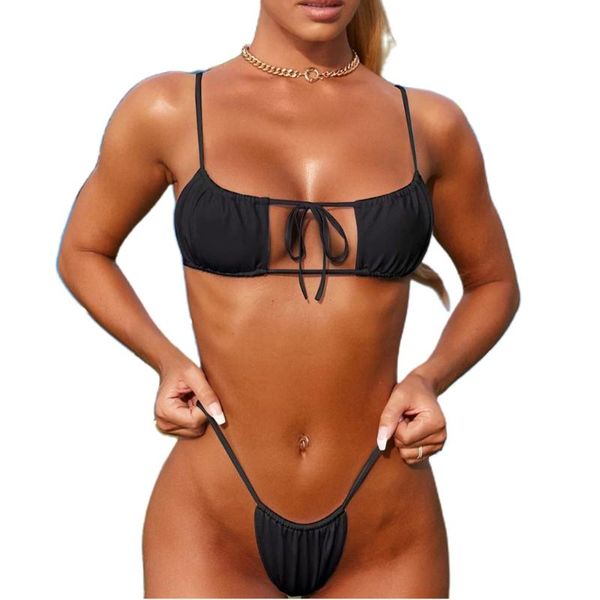 one-piece suits women's bikini swimsuit high waist solid color split two-piece beachwear
one-piece suits women's bikini swimsuit high waist solid color split two-piece beachwear