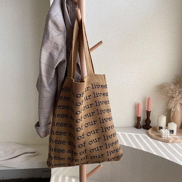 evening bags knitted letters luxury shoulder bag shopping purse large capacity book for school girls soft winter warm handbag
evening bags knitted letters luxury shoulder bag shopping purse large capacity book for school girls soft winter warm handbag