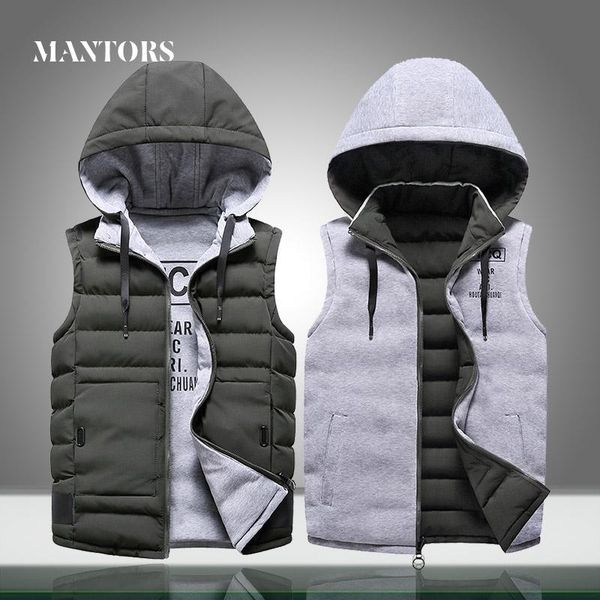 men's vests winter men vest coats warm 2021 brand mens casual sleeveless outerwear jacket male thick solid hooded waistcoat both sides, Black;white
men's vests winter men vest coats warm 2021 brand mens casual sleeveless outerwear jacket male thick solid hooded waistcoat both sides, Black;white
