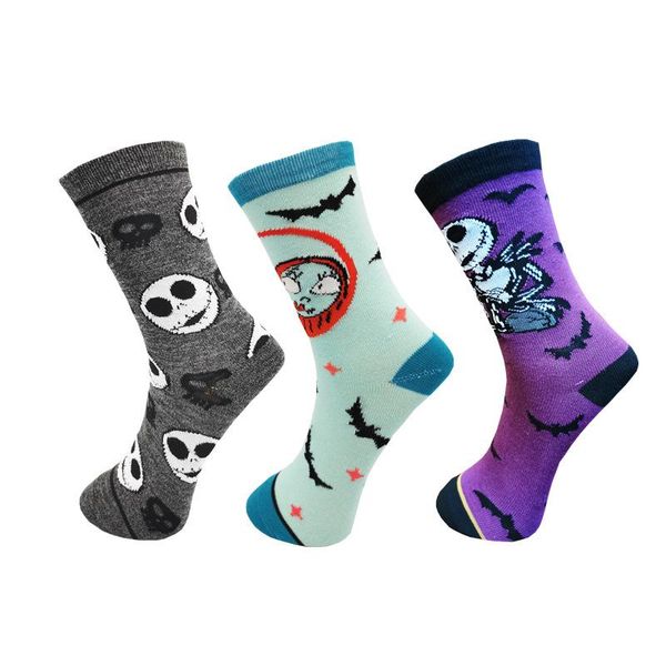 men's socks halloween personality cartoon series 3 pairs set trendy casual funny fashion, Black
men's socks halloween personality cartoon series 3 pairs set trendy casual funny fashion, Black
