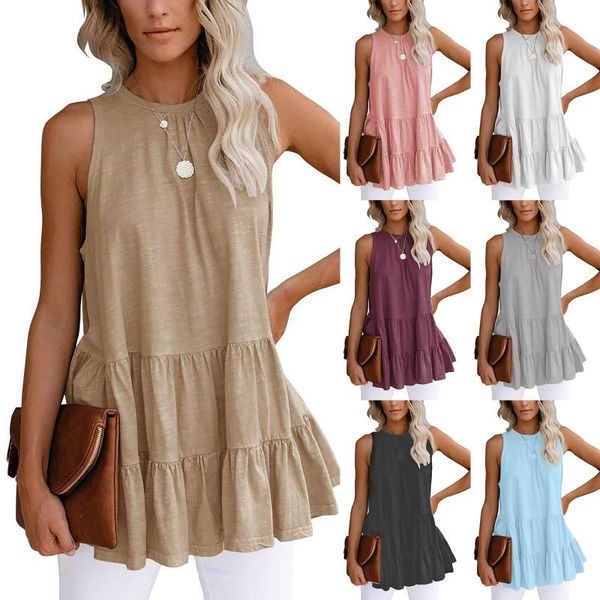 women's t-shirt sleeveless summer for women round neck casual fashion ladies elegant, White
women's t-shirt sleeveless summer for women round neck casual fashion ladies elegant, White