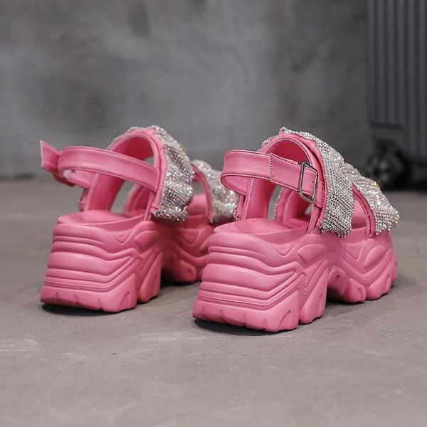 sandals wedge heels women's rainbow sole design female 5.5cm platform height increasing shoes women, Black
sandals wedge heels women's rainbow sole design female 5.5cm platform height increasing shoes women, Black