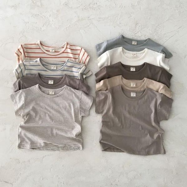 t-shirts korean summer baby and young children's clothing casual short-sleeved t-shirt half-sleeved bottom shirt, Blue 
t-shirts korean summer baby and young children's clothing casual short-sleeved t-shirt half-sleeved bottom shirt, Blue