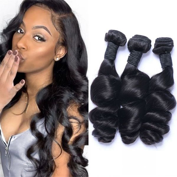 3/4 bundles loose wave extensions peruvian virgin human hair weaves 100g/pc #1b unprocessed wefts, Black
3/4 bundles loose wave extensions peruvian virgin human hair weaves 100g/pc #1b unprocessed wefts, Black